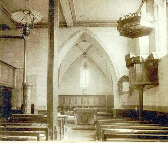 Aussehen des Kircheninneren zu Pfarrer Heinrichs Zeiten.