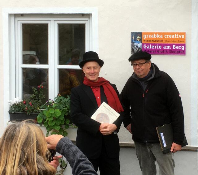 ein kleines Erinnerungsfoto mit Christian Beier (links) und Wolfram Grzabka