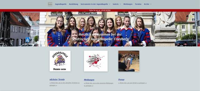 Neue Homepage der Jugendkapelle Friedberg