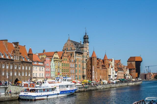 DANZIG, Mottlau mit Krantor > https://pixabay.com/de/photos/danzig-der-alte-hafen-mo%C5%82tawy-polen-1137444/ | Foto: wie vor