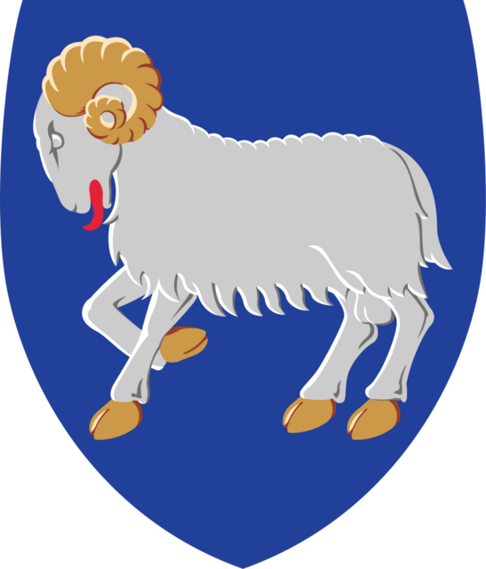 Wappen der Färöer > https://de.wikipedia.org/wiki/F%C3%A4r%C3%B6er#/media/Datei:Coat_of_arms_of_the_Faroe_Islands.svg | Foto: wie vor