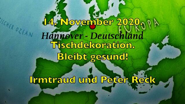 14. November 2020. Tischdekoration. Bleibt gesund!