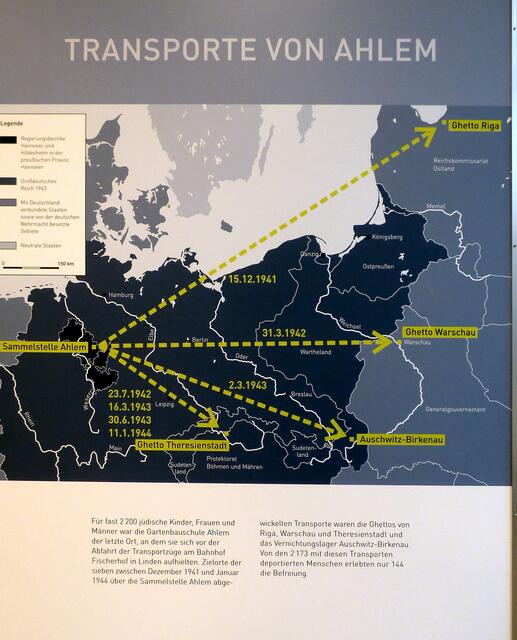 Von den 2173 deportierten Menschen aus Ahlem haben nur 144 die Befreiung von den Nazis erlebt.