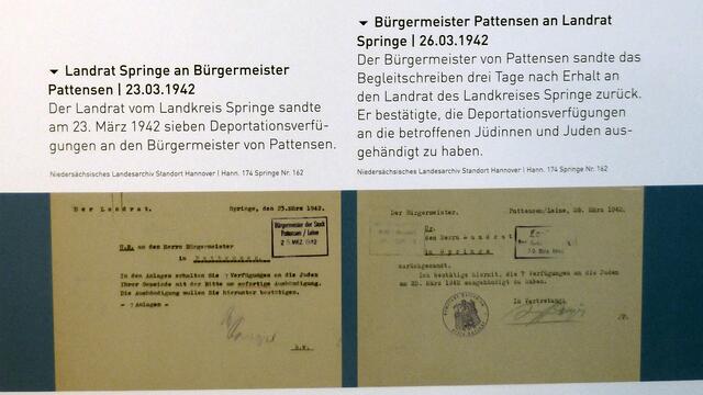Schreiben des Landrates von Springe und Antwort des Pattensener Bürgermeisters.