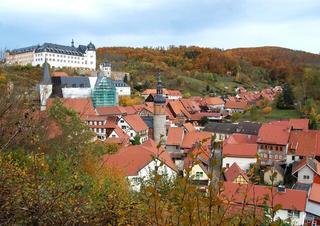 Von der Lutherbuche geht der Blick über den Ort.