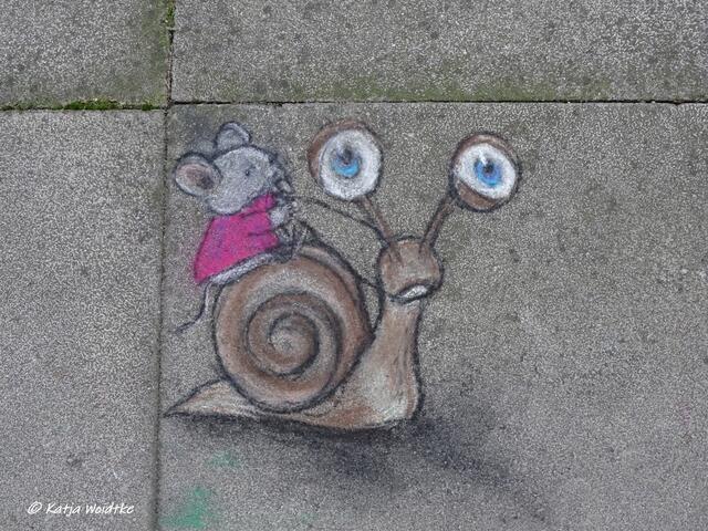 Schneckenrennen - herzlichen Herzlichen Dank an Shivan Shareef für dieses rasante Kunstwerk! Entdeckt im Stadtzentrum Langenhagen. Den Künstler findet ihr auch auf Instagram. (Foto: Katja Woidtke)