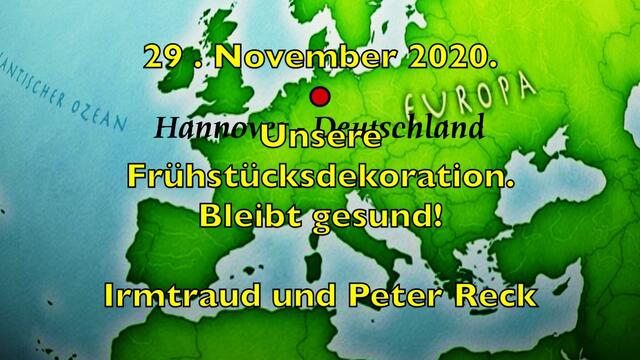 Guten Morgen! ☀️🌞😃 🌲🌲🌲 29. November 2020. Unsere Frühstücksdekoration.
