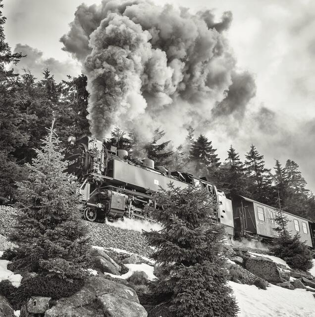 Wenn es stampft und dampft und ein langgezogenes Tuten durch die Täler hallt, ist die Brockebahn nicht weit. | Foto: Markus Wolter