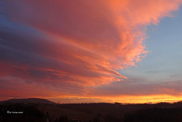 Aussicht vom Türmel auf Cunersdorf und den Pöhlberg