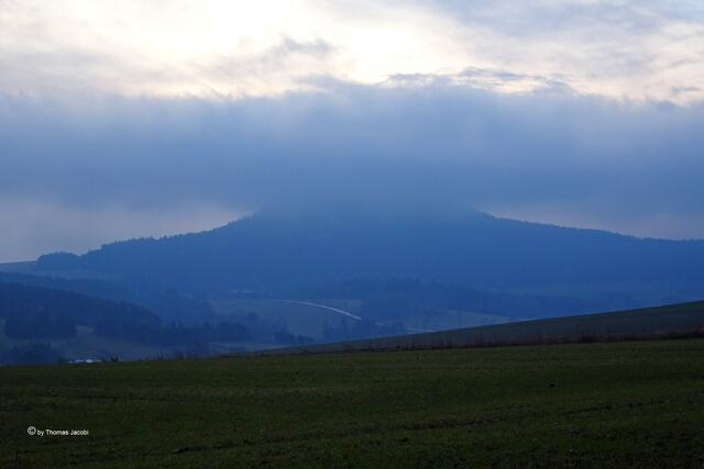 Blick zum Bärenstein, aufgenommen bei Sehma