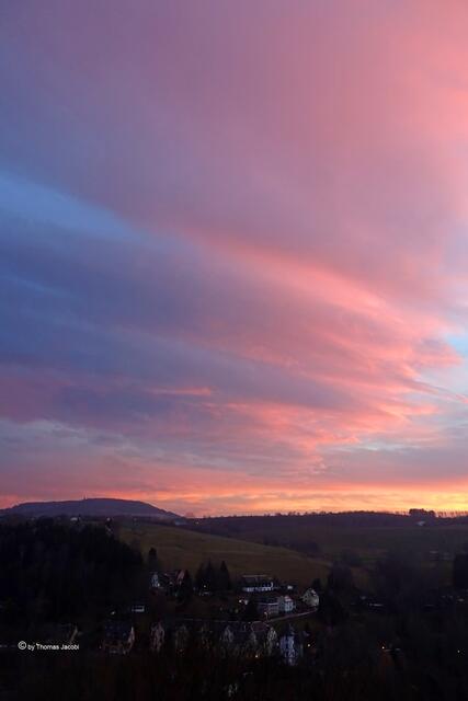 Aussicht vom Türmel auf Cunersdorf und den Pöhlberg