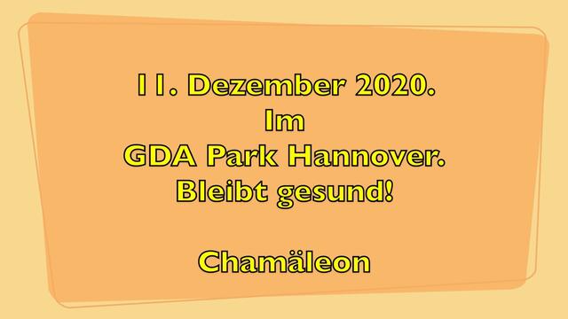 11. Dezember 2020. Im GDA Park Hannover. Bleibt gesund!
