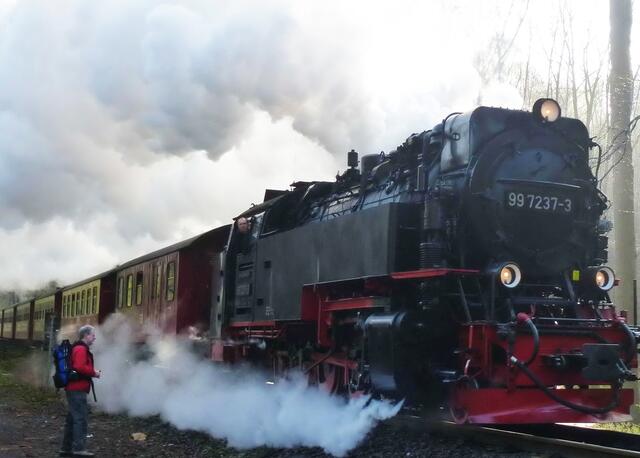 Seit dem 15. September 1992 fährt die Brockenbahn wieder für den allgemeinen Personenverkehr.