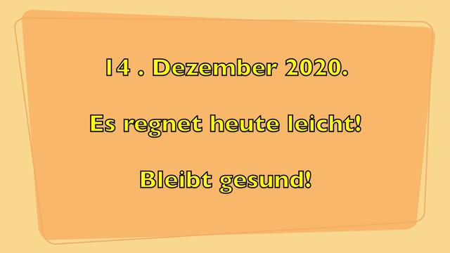 14. Dezember 2020. Bei uns im GDA. Bleibt gesund!