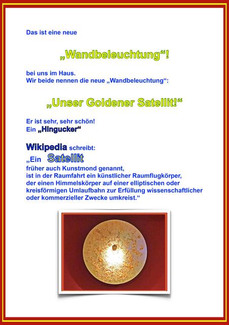 19. Dezember 2020. „Unser Goldener Satellit!“ im GDA Hannover. Bleibt gesund!
