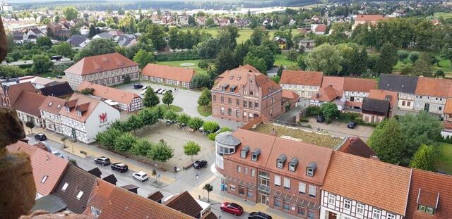 Blick auf Seehausen vom Turm der St.Petri-Kirche