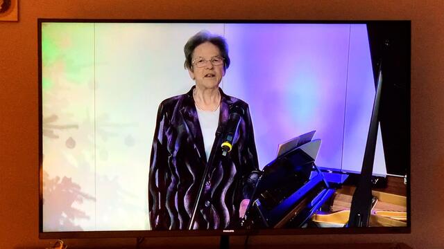 22. Dezember 2020. Frau Christa Hildebrandt im Hauskanal. Bleibt gesund!