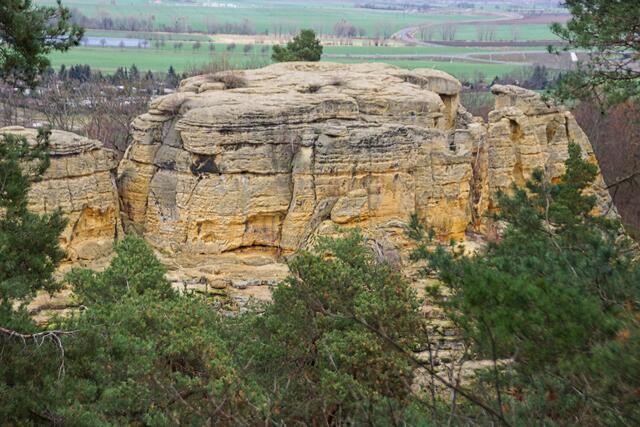 der Klusfelsen  vom Aussichtspunkt aufgenommen