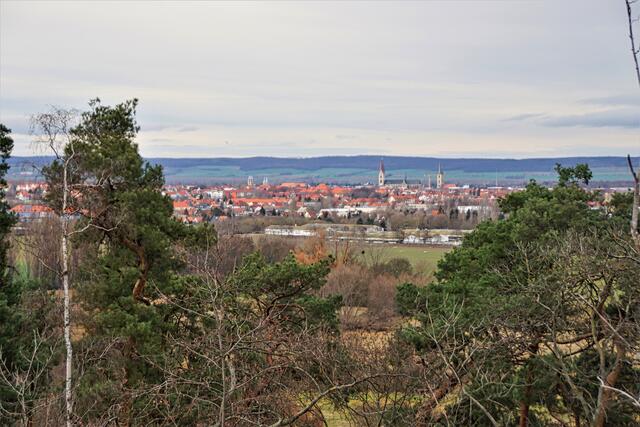 Halberstadt mit dem Huy im Hintergrund