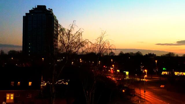 10. Januar 2021. Blick in den Abendhimmel über Hannover. Bleibt gesund!