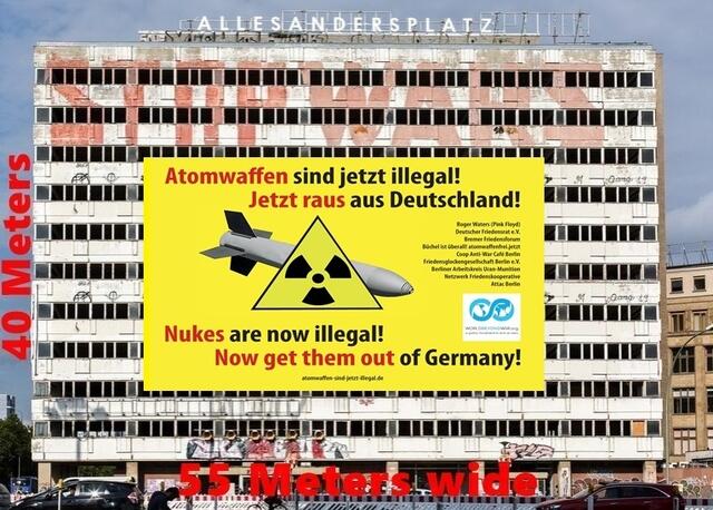 In Zusammenarbeit mit Roger Waters (Pink Floyd) und „World Beyond War“ entstand das Projekt: "Atomwaffen sind jetzt illegal! Nukes are now illegal!"