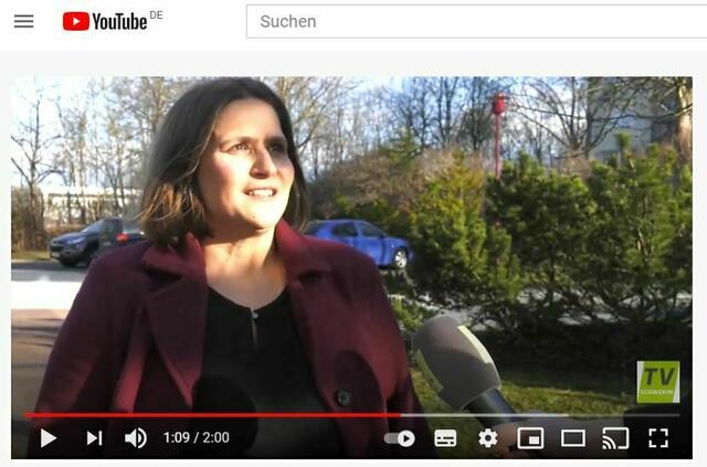 Screenshot Youtube TV Schwerin