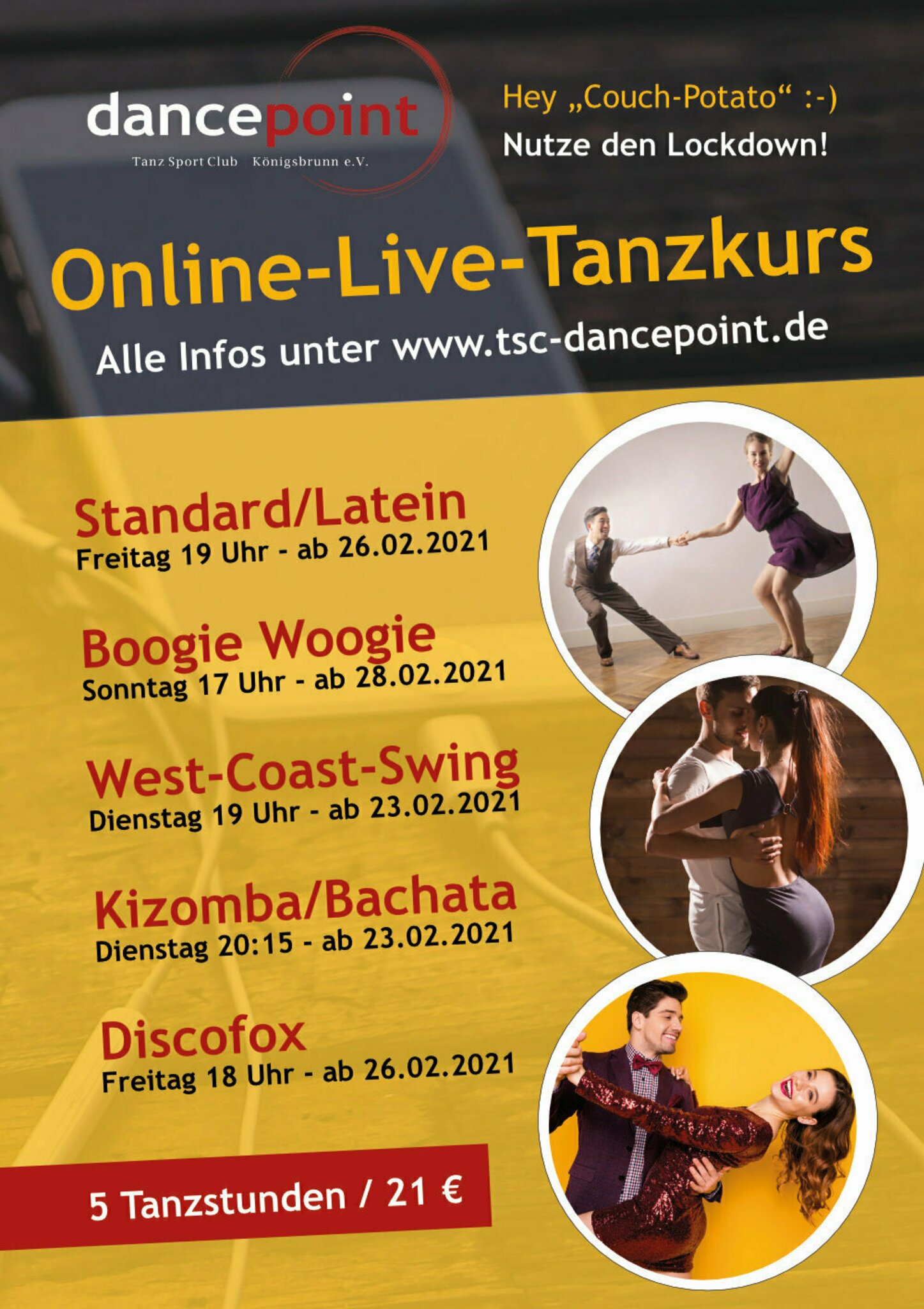 im Februar beim TSC dancepoint Königsbrunn