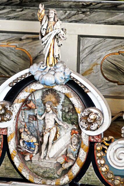 Detail am Kanzelaltar