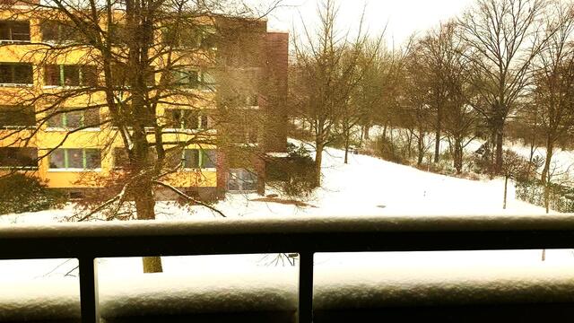 7. Februar 2021. Es schneit! Bleibt gesund!