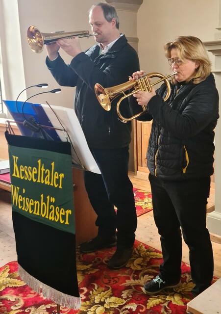 Kesseltaler Weisenbläser Petra Kober und Reinhold Schwarz