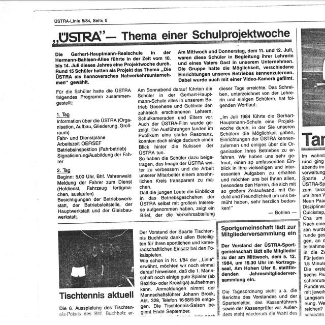 Foto: c) Üstra Linie 5/84