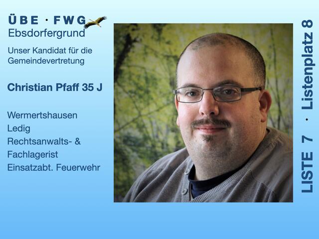 Chrisitan Pfaff, ÜBE-FWG Ebsdorfergrund