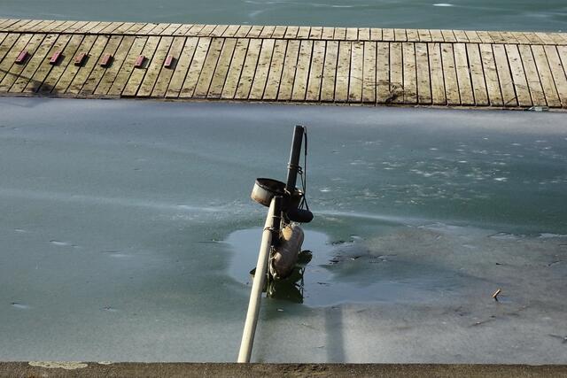 Noch eine leichte Eisschicht zu entdecken