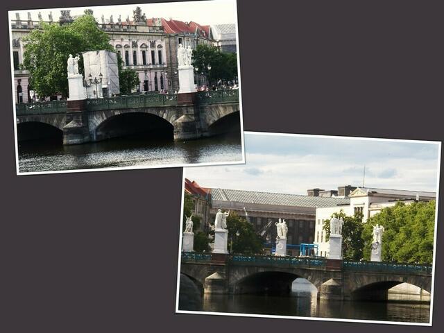 Die Schloßbrücke, Bilder vom letzten Jahr - zur Zeit ist die Brücke von einer Baustelle verunziert und läßt sich schlecht ablichten.