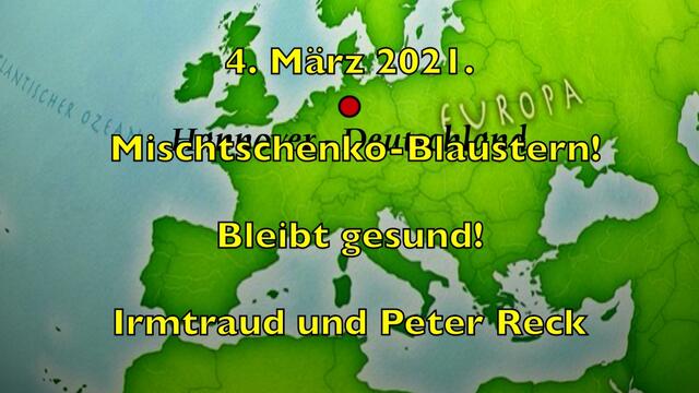 4. März 2021. Mischtschenko-Blaustern. Bleibt gesund! Deutsches Hörzentrum Hannover, Karl-Wiechert-Allee, Hannover.