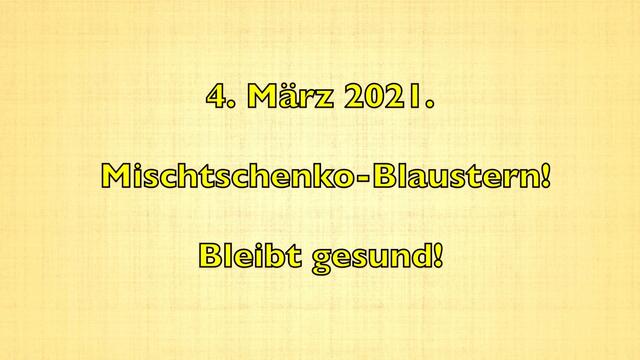 4. März 2021. Mischtschenko-Blaustern. Bleibt gesund! Deutsches Hörzentrum Hannover, Karl-Wiechert-Allee, Hannover.
