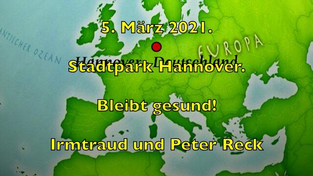 5. März 2021. Stadtpark Hannover. Bleibt gesund!
