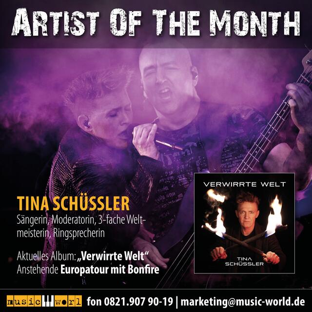Neue Deutsche Härte Sängerin Tina Schüssler mit ihrem Bassist Thomas Sedlmeier / TS Special / Artist of month von music world augsburg | Foto: Music World