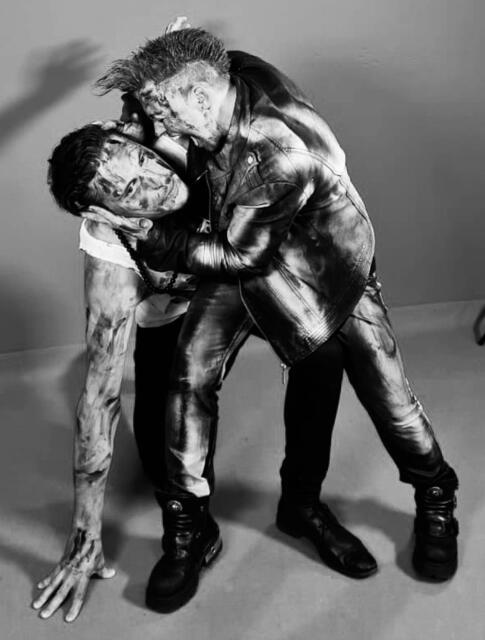 Neue Deutsche Härte Sängerin Tina Schüssler mit ihrem Gitarrist Sascha Gutmann aus Koblenz | Foto: Valterio D‘Arcangelo