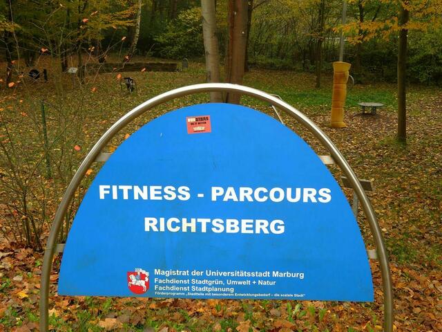 Am Fitness-Parcours Richtsberg in Marburg