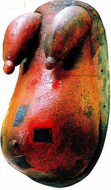 Fruchtbarkeits- Bauchmaske der Yoruba/Nago in Benin