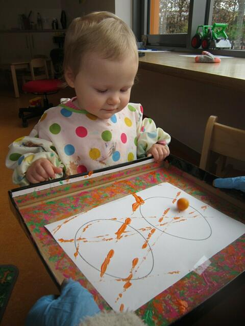 Selbst den Kleinsten macht die Malaktion Spaß!