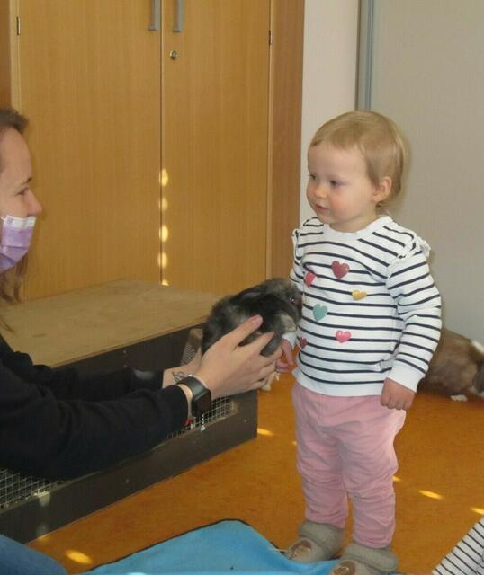 Selbst die Jüngsten waren von den kleinen Mümmelmännern ganz begeistert.