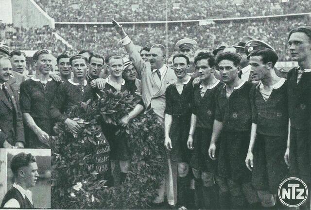 Glückliche Sieger, Olympiastadion Berlin, 1938.