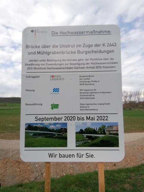Mit O'Brian die Brückenbaustelle in Burgscheidungen besucht am Sonntag den 11.4.2021 !