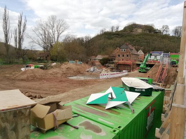 Mit O'Brian die Brückenbaustelle in Burgscheidungen besucht am Sonntag den 11.4.2021 !