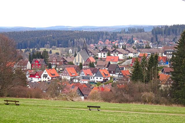 Rathauswiese mit Blick auf Braunlage