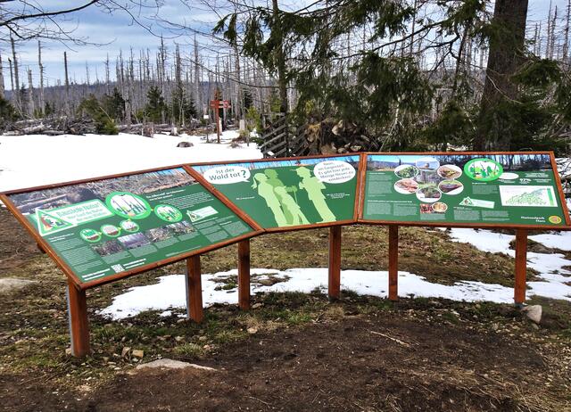 Informationstafel der Nationalparkverwaltung am Achtermann
