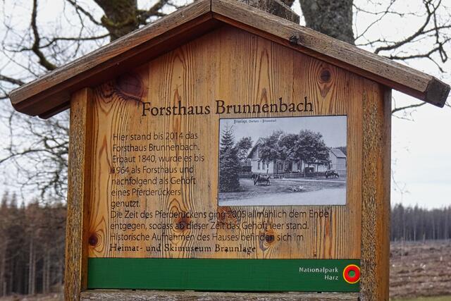 Informationstafel an der alten Harzburger Straße
