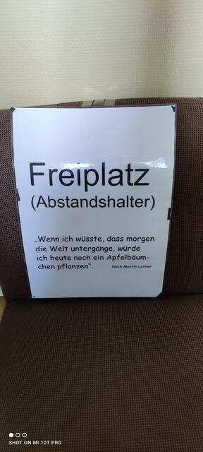 Abstandsregeln werden natürlich eingehalten.